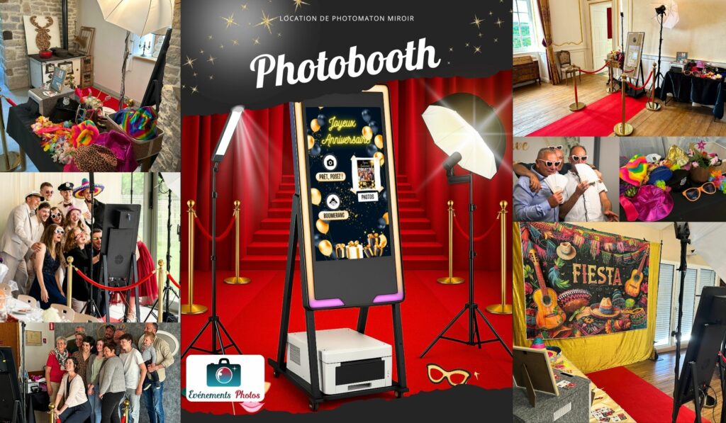 Location de Photobooth miroir - Photomaton à Besançon, Vesoul et Rioz